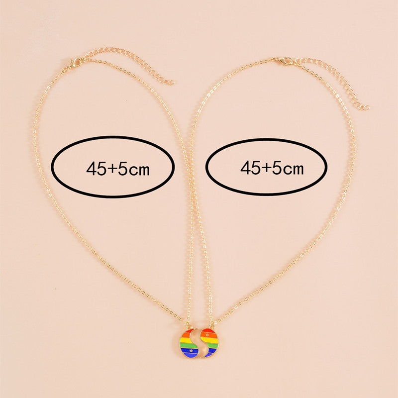 Fashion Personality Couple Necklace 2 Piece Set
