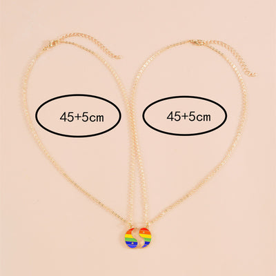 Fashion Personality Couple Necklace 2 Piece Set