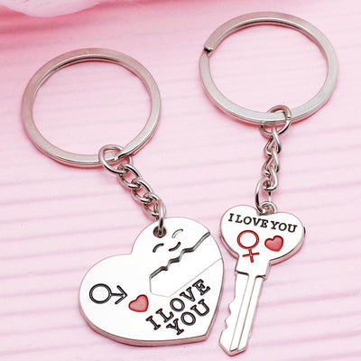 Creative Personality Cute Couple Keychain Set