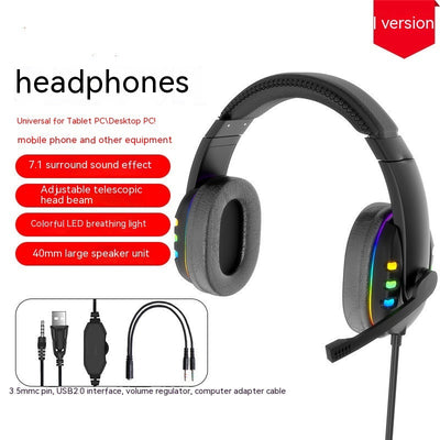 Headset Game Headset With LED Breathing Light Microphone