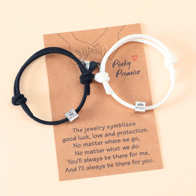 Couple Bracelet Europe And America Creative Stainless Steel King Queen