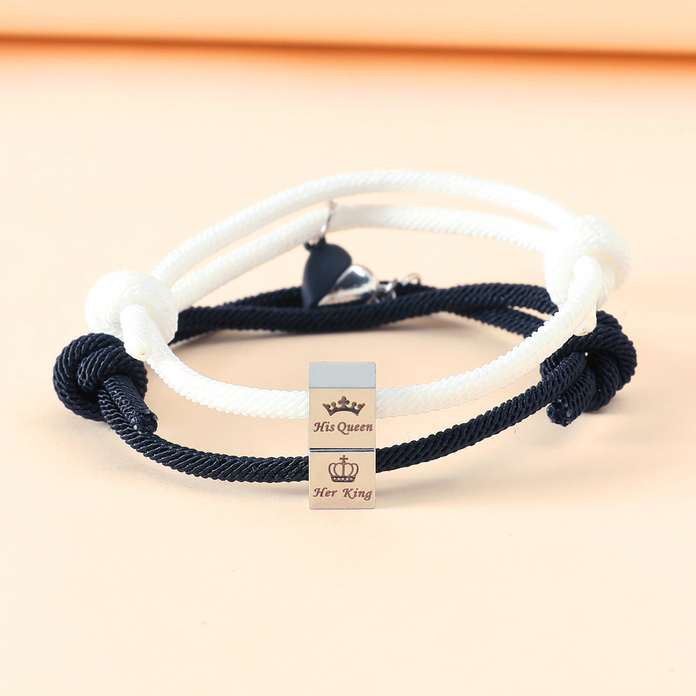 Couple Bracelet Europe And America Creative Stainless Steel King Queen