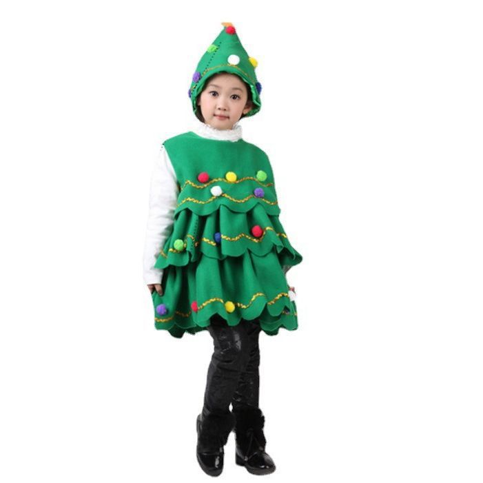 Children's Christmas Tree Performance Dance Costumes