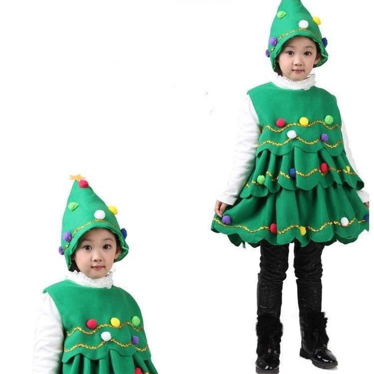 Children's Christmas Tree Performance Dance Costumes