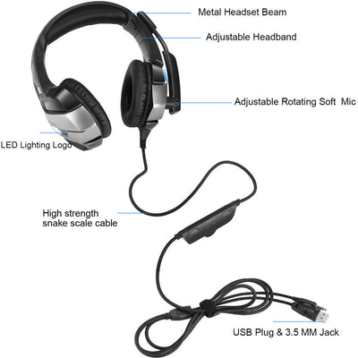 K5 Computer Headset Head-mounted Game