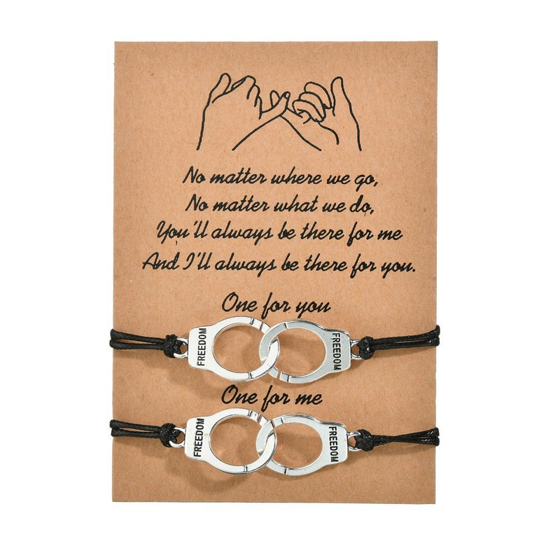 Couple Handcuffs Bracelets Friendship Card Bracelets Bracelets