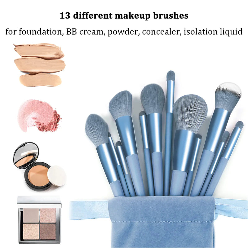 Koccido Makeup Brushes 22 Pcs Makeup Kit,Foundation Brush Eyeshadow Brush Make up Brushes Set (Blue, 22 Piece Set) Sky-blue